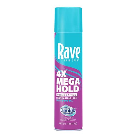 Rave 4X Mega Unscented Aerosol Hairspray .